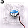 PC Computer CPU Fan 80mm Cooling Fan with Blue Led Light 8025 8cm Silent DC 12V LED Luminous Chassis Molex 4D plug Axial fan