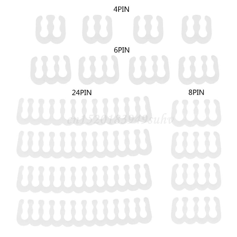 16Pcs/Set PP Cable Comb/Clamp/Clip/Organizer/Dresser for 2.5-3.2mm PC Power Cables Wiring 4/6/8/24 Pin Computer Cable Manager