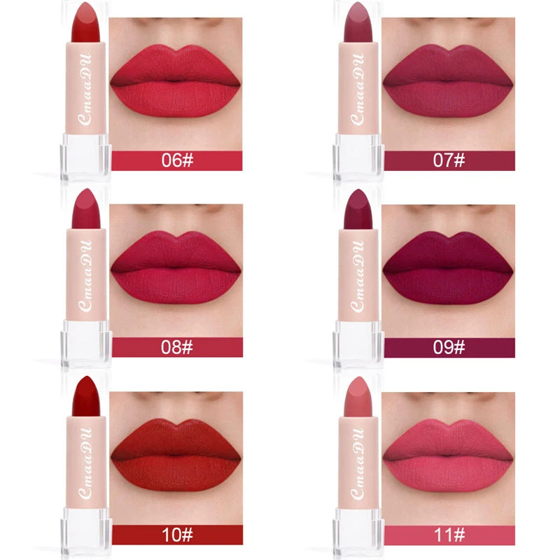 15Color Lipstick Lip Makeup Sexy Woman Velvet Matte Lipgross Tint for Lips Long Lasting Waterproof Non-stick Cup Lip Cosmetics