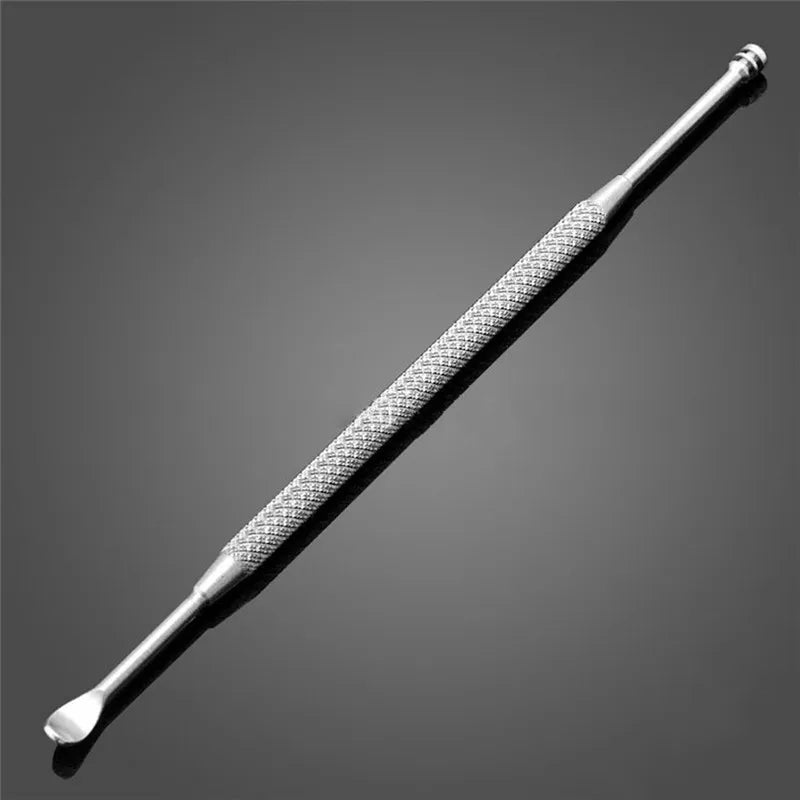 1PC Double-ended Stainless Steel Spiral Ear Pick Spoon Ear Wax Removal Cleaner Ear Care Beauty Tool Portable #232123