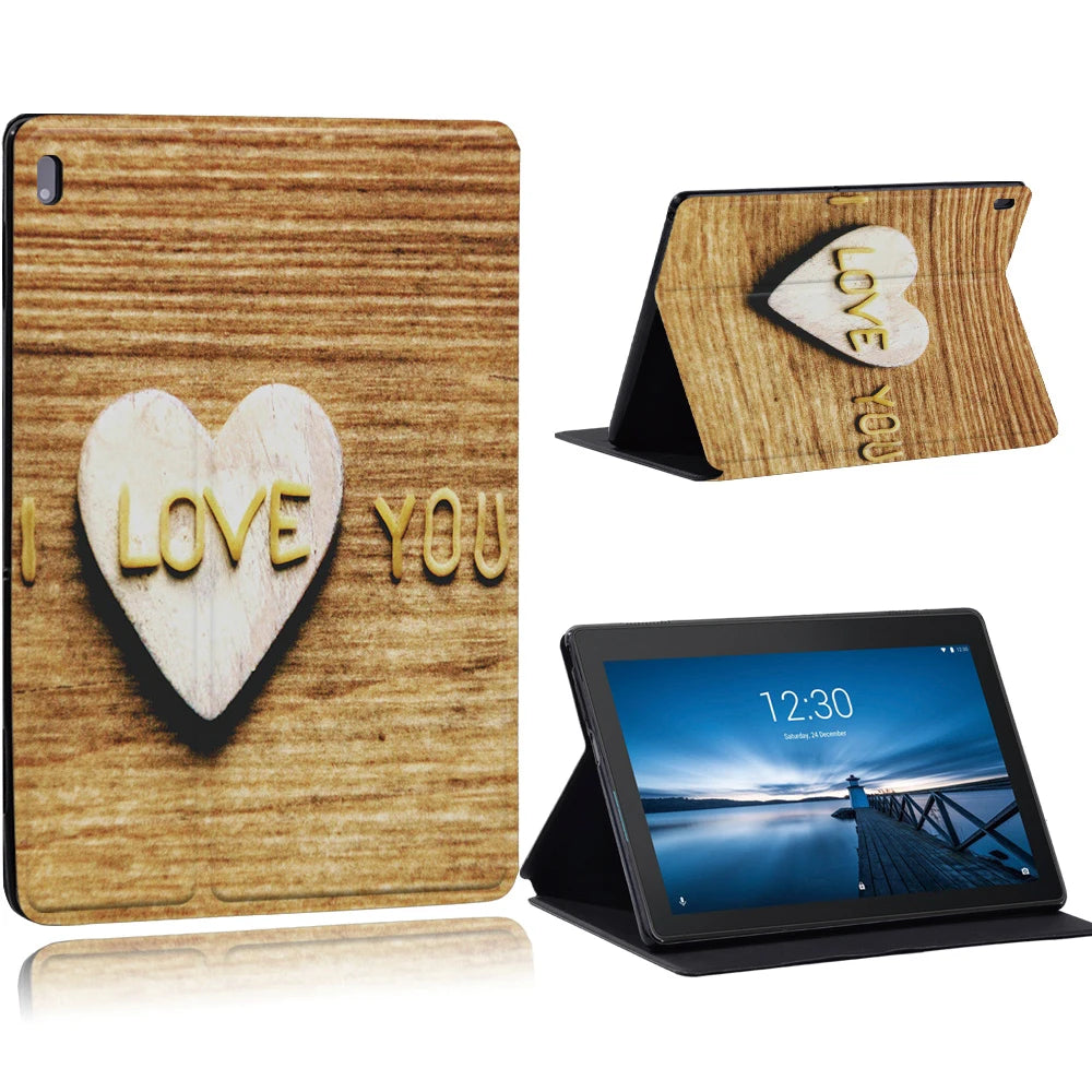 Case for Funda Tablet Lenovo Tab E10 10.1"/Tab M10 10.1"/Smart Tab M10 FHD Plus 10.3" TB-X606F M7 M8 TB-8505 Stand Tablet Cover