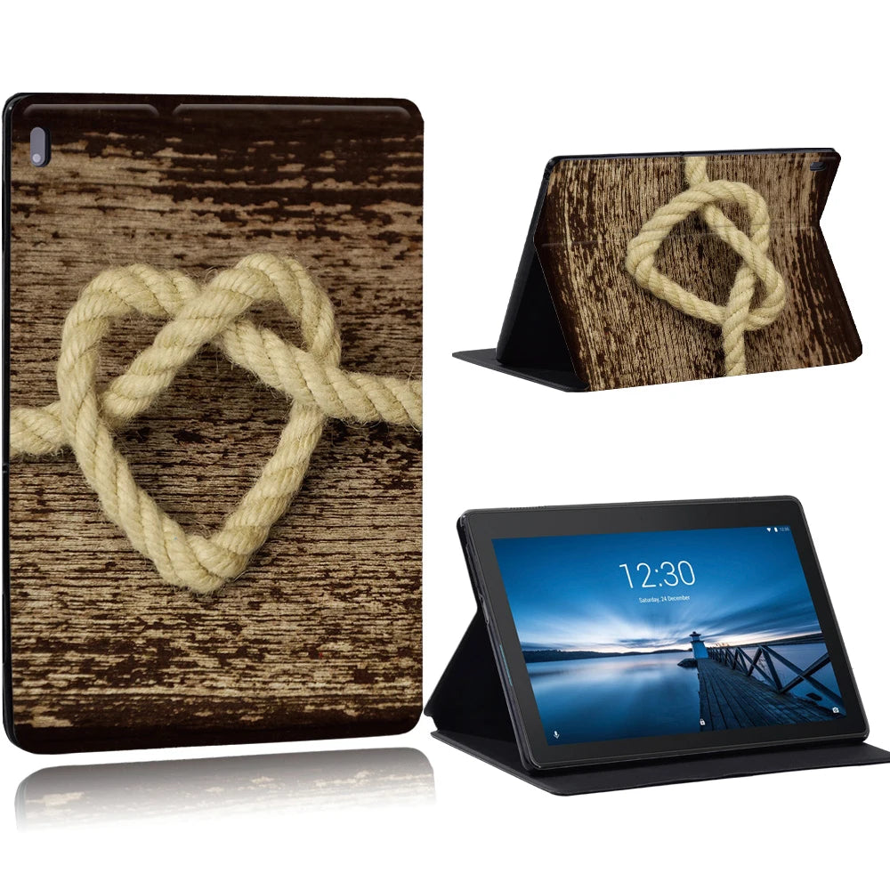 Case for Funda Tablet Lenovo Tab E10 10.1"/Tab M10 10.1"/Smart Tab M10 FHD Plus 10.3" TB-X606F M7 M8 TB-8505 Stand Tablet Cover