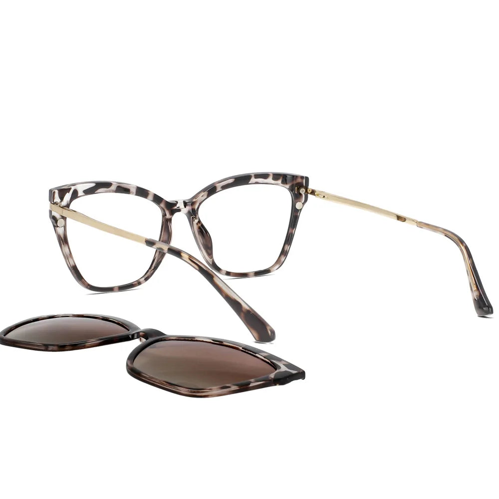 53684 TR90 Anti Blue Light Glasses Frames Polarized Flip-on Sunglasses Men Women Fashion Computer Eyeglasses