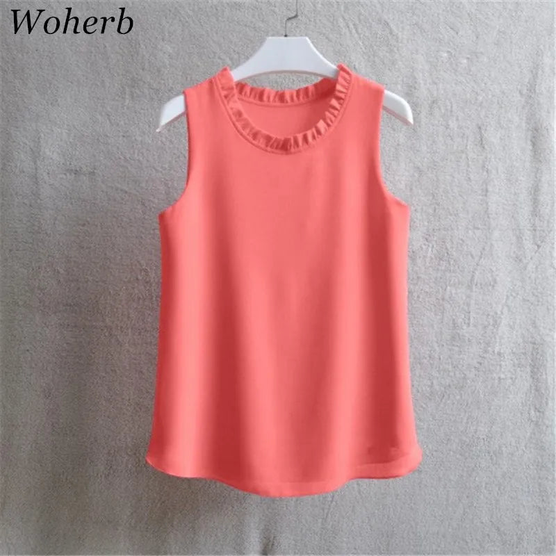 Woherb Cotton Asymmetrical Crop Blouse Women Korean Pleated Bow Bandage Shirt Casual O-neck Solid Elegant Blusas Mujer Moda 2026
