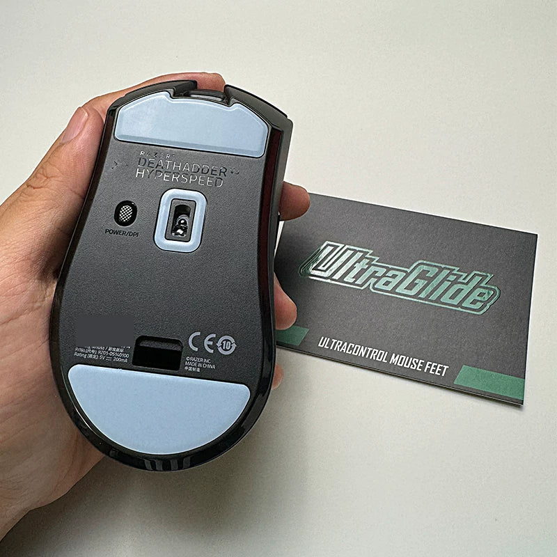 1 Set Ultraglide Mouse Skates For Razer Deathadder V3 Hyperspeed Brake Speed Mouse Feet ICE Version Mice Glides PTFE Feet
