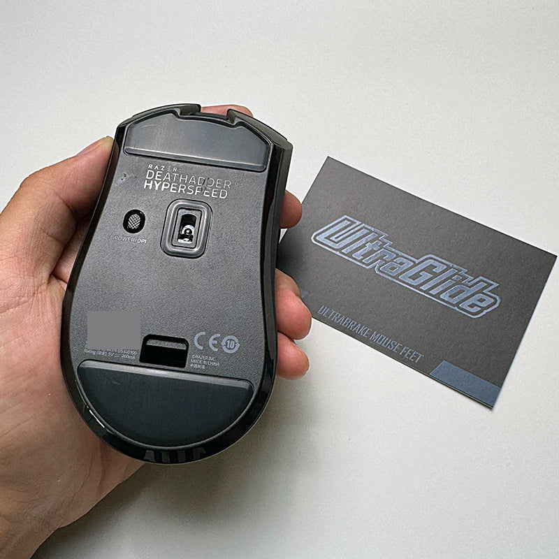 1 Set Ultraglide Mouse Skates For Razer Deathadder V3 Hyperspeed Brake Speed Mouse Feet ICE Version Mice Glides PTFE Feet