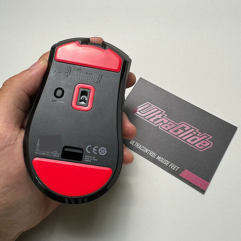 1 Set Ultraglide Mouse Skates For Razer Deathadder V3 Hyperspeed Brake Speed Mouse Feet ICE Version Mice Glides PTFE Feet