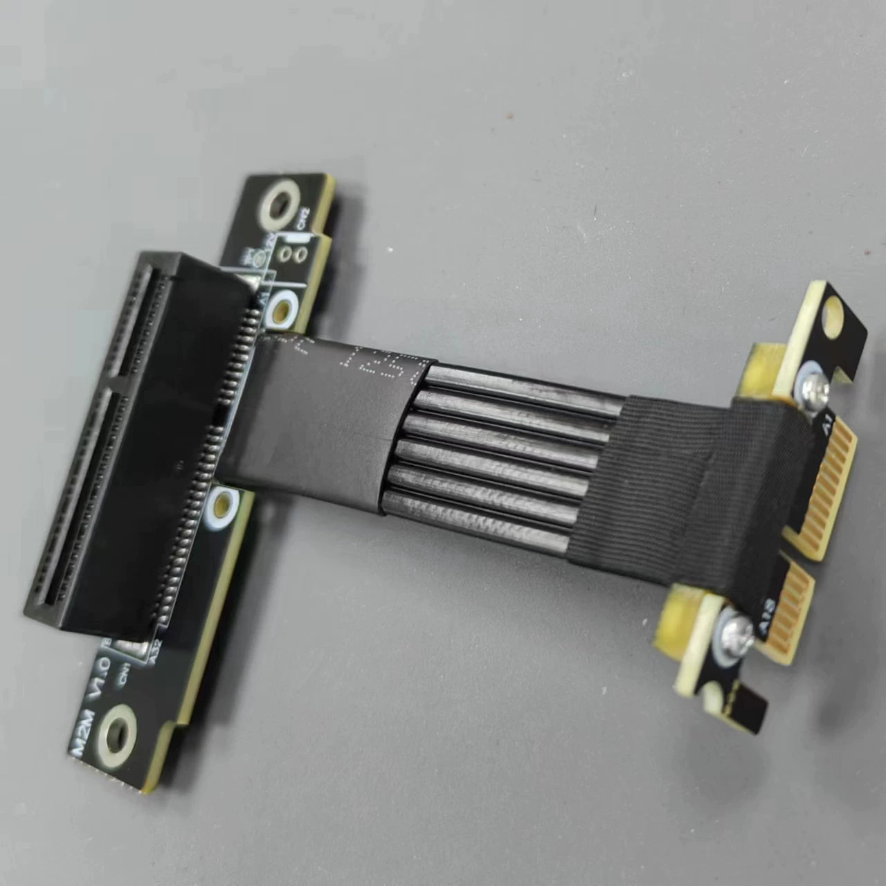 Gen4 Riser Card PCIE 4.0 x1 Male To x4 Female PCI Express PCI-E 4X 1X PCI E Riser Extender Ribbon Wire 90 Degree Right Angle GPU