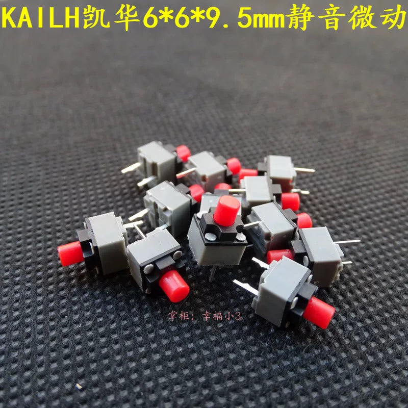 Original Kailh 6*6*9.5mm Square Silent Mouse Micro Switch For Razer Viper Ultimate Logitech M330 Mute Middle Button Micro Switch