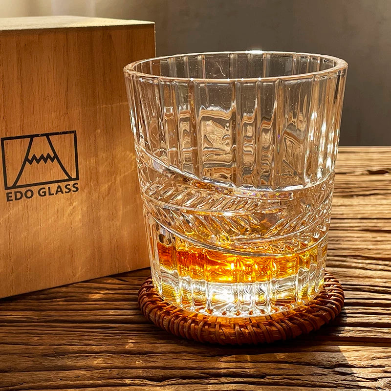 Japanese Handmade Relief Crystal Glass, High Beauty, Foreign Wine Glass, Whiskey Strong Wine Glass, Water Glass