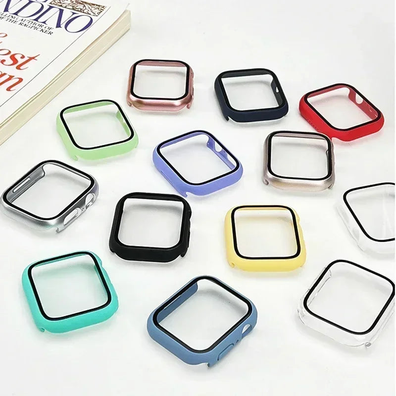 Tempered Glass+Cover For Apple Watch series 10 42mm 46mm Matte Hard PC bumper Screen Protector Case iWatch 10 42/46 Accessories