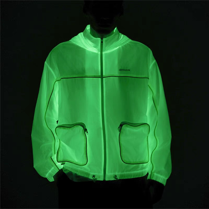 1m*1.45m Glow In The Dark Fabric Color-changing Luminous Satin Fabrics Illuminant Designer Cloth for DIY Sewing Clothing