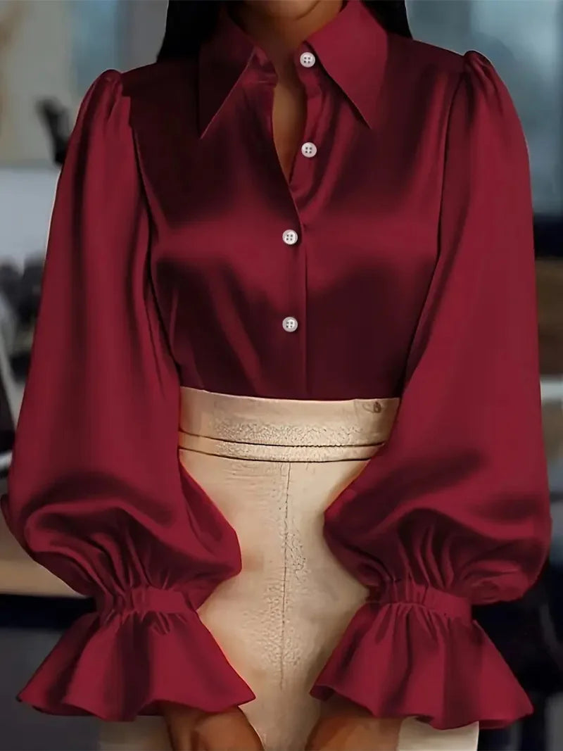 Women Blouses 2026 Spring Autumn Long Sleeve Blouse Woman Blouse Shirt Office Elegant Work Shirt Top Blusas Mujer De Moda