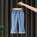 Kids Girls' Pants New Children's Denim Flared Pants Baby Casual Fashionable Stylish Stretch Denim Trousers