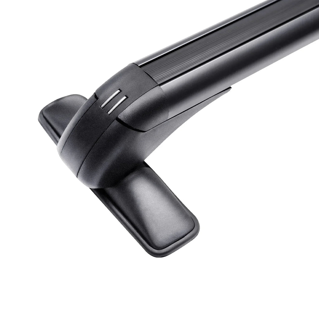 Car Top Roof Rack 2Pcs 100cm Aluminum Luggage Cross Bar Carrier with Lock for 4 or 5 Door Cars Black
