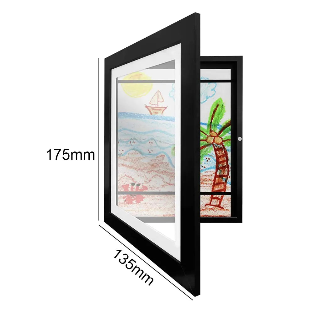 Kids Artwork Picture Frame 5.9x4.3 Inner Frame Wooden Frames Wall Display Artwork Frame for Kids Drawings Artworks Art Projects