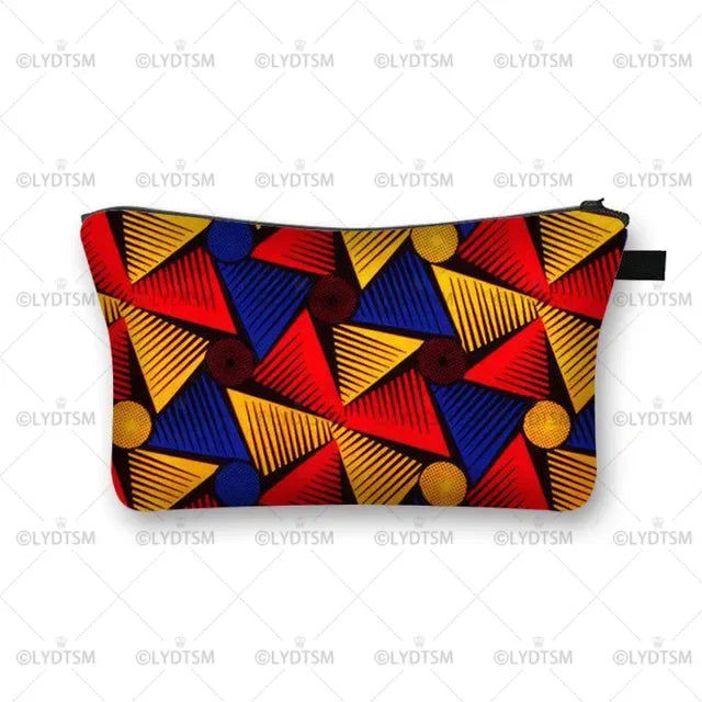 African Woman Print Cosmetic Bag Afro Ladies Makeup Bags Fashion Girls Cosmetic Case Portable Lipstick Storage Bags for Travel