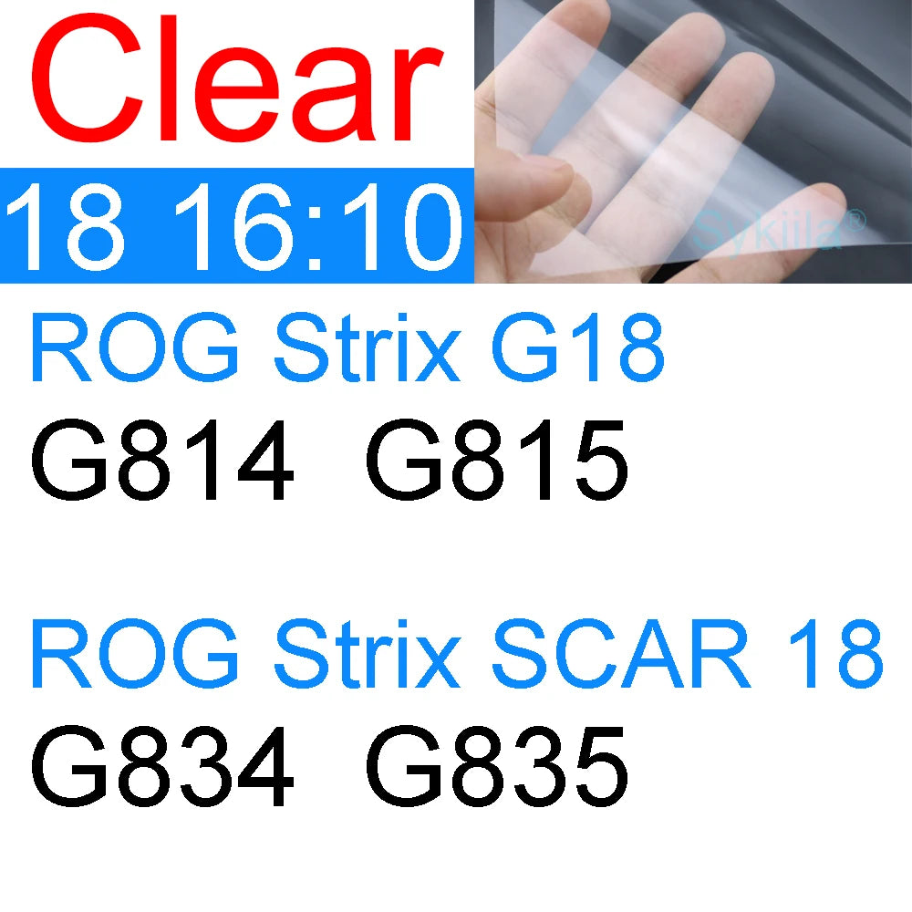 Screen Protector for ROG Strix SCAR 15 16 17 18 G G15 G16 G615 G635 G17 G733 G18 G815 Gaming HD Clear Matte Frosted Skin Film