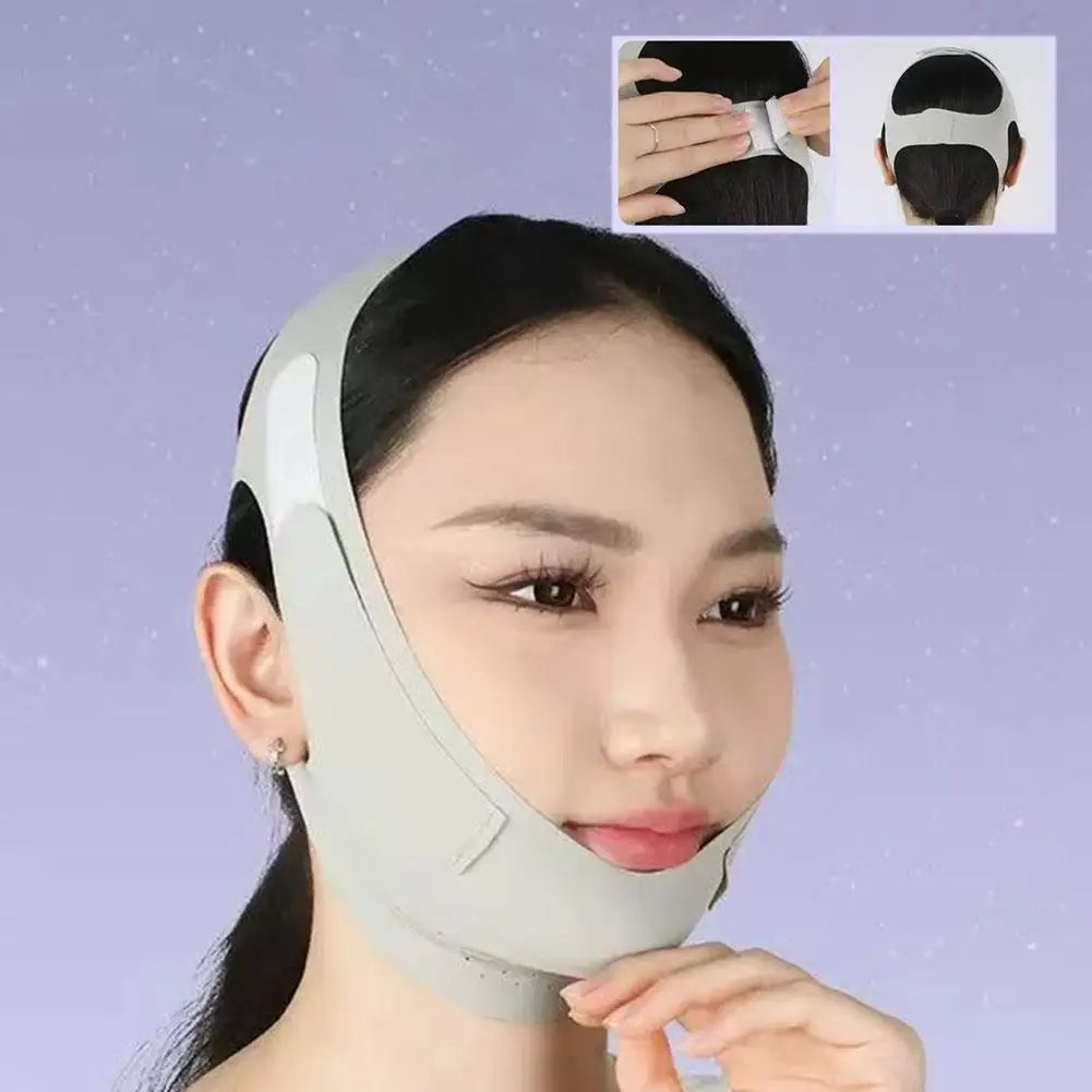 Full Face Shaping V Face Contour Lifting Facial Artifact Firm Nasolabial Folds Double Chin Improve Sleep Polyester Mask Bandage