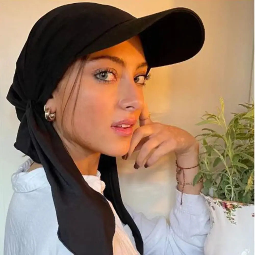 Casual Solid Color Headscarf Baseball Cap Turban Cap Nylon Sunscreen Beach Hats Sunscreen Hat Baseball Hat Hijab Shawl Sports