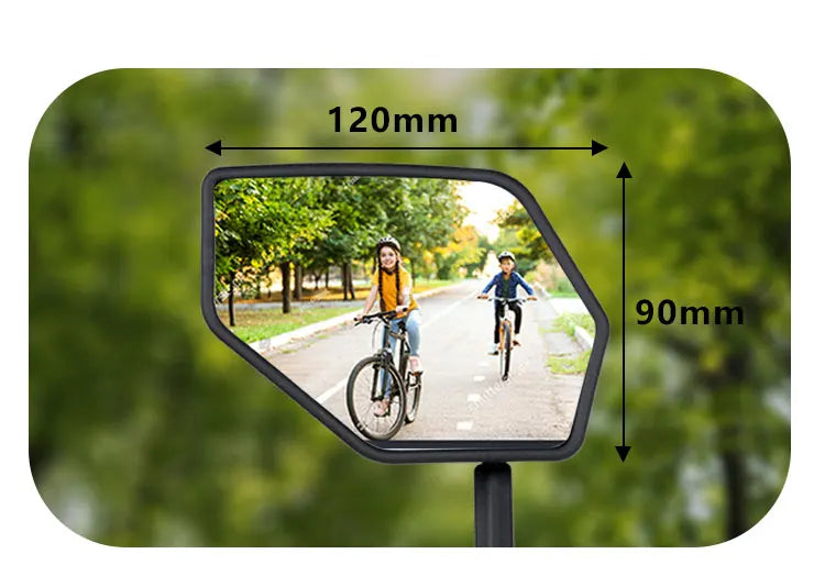 EASYDO Bicycle Mirror Universal WideRange 360° Adjustable Rearview Mirror Electric Scooter Convex Glass Durable Bike Accessories