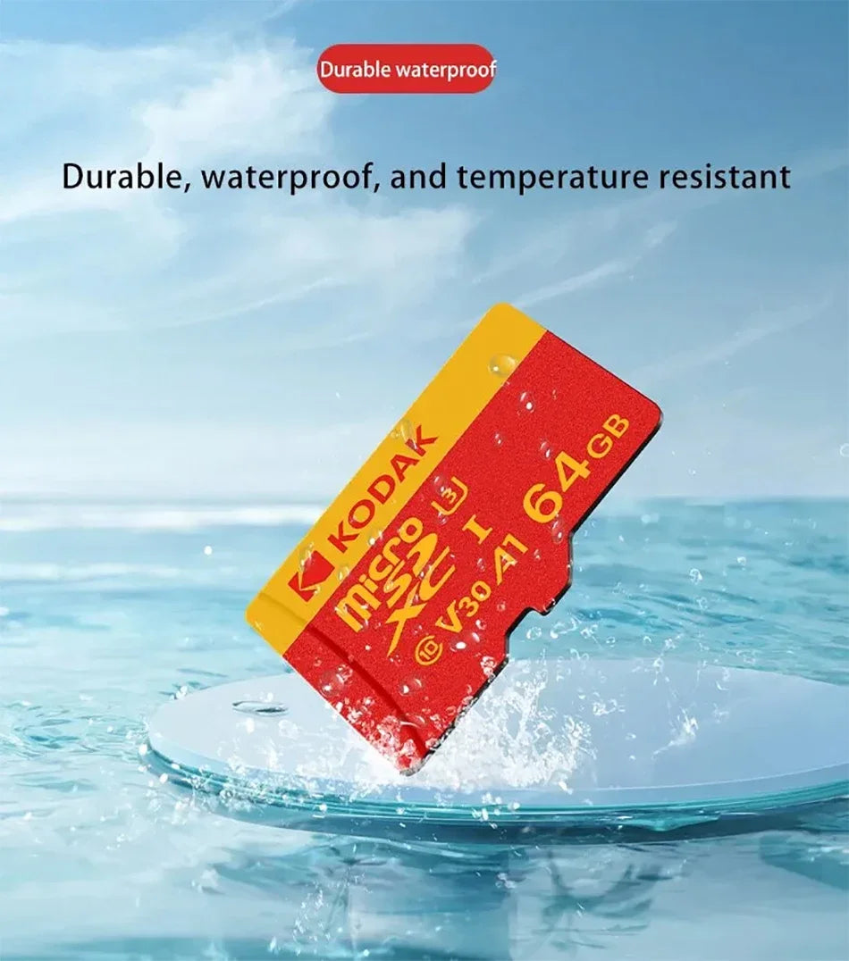 KODAK MicroSD Memory Card 256GB Recorder Storage High Speed 128GB monitoring SD Card 64GB 32GB TF Gaming Microsd Class10 U3 V30