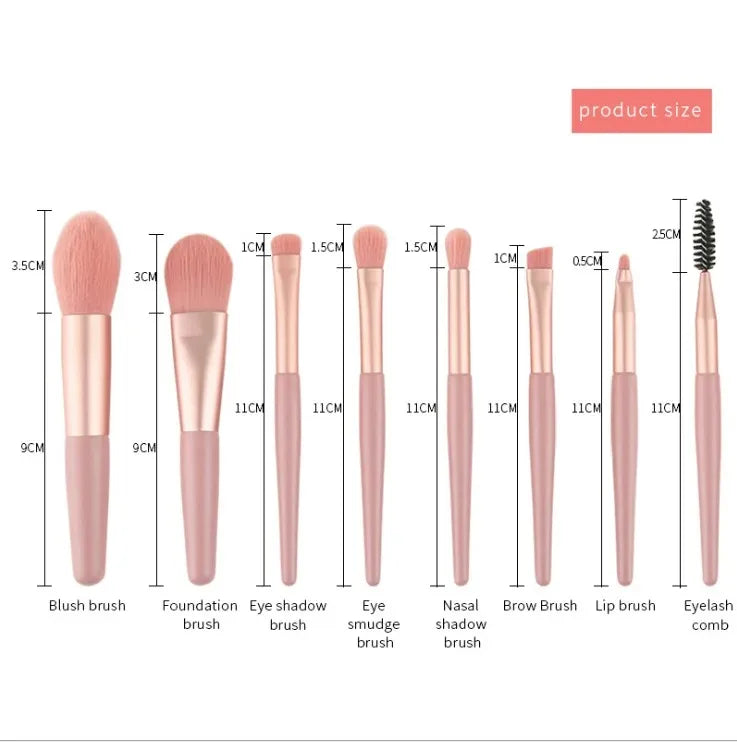 Make Up Brushes Set Cosmetic Powder Eye Shadow Foundation Blush Blending Concealer Professional Beauty Tool 8pcs