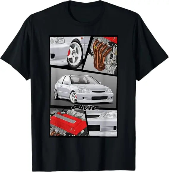 Honda Trendy Hot Items 2026 T Shirt Men Summer Cotton Tees Moto Racing Graphic T Vintage Tops Male Style Clothing Hot Sale