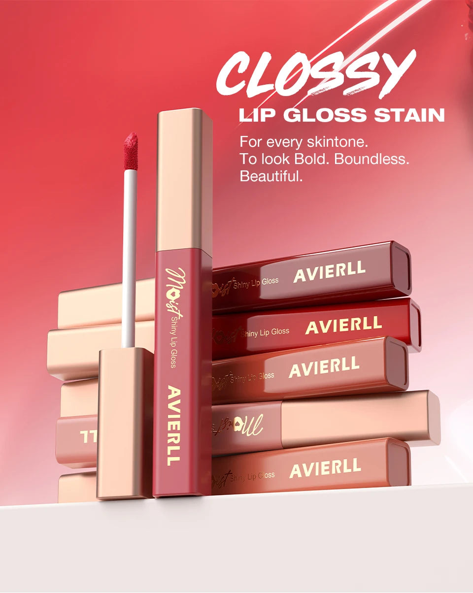 Lip gloss set shiny liquid lipstick Long lasting moisturizing non-sticky plump hydrating lip balm Women's makeup Halloween gift
