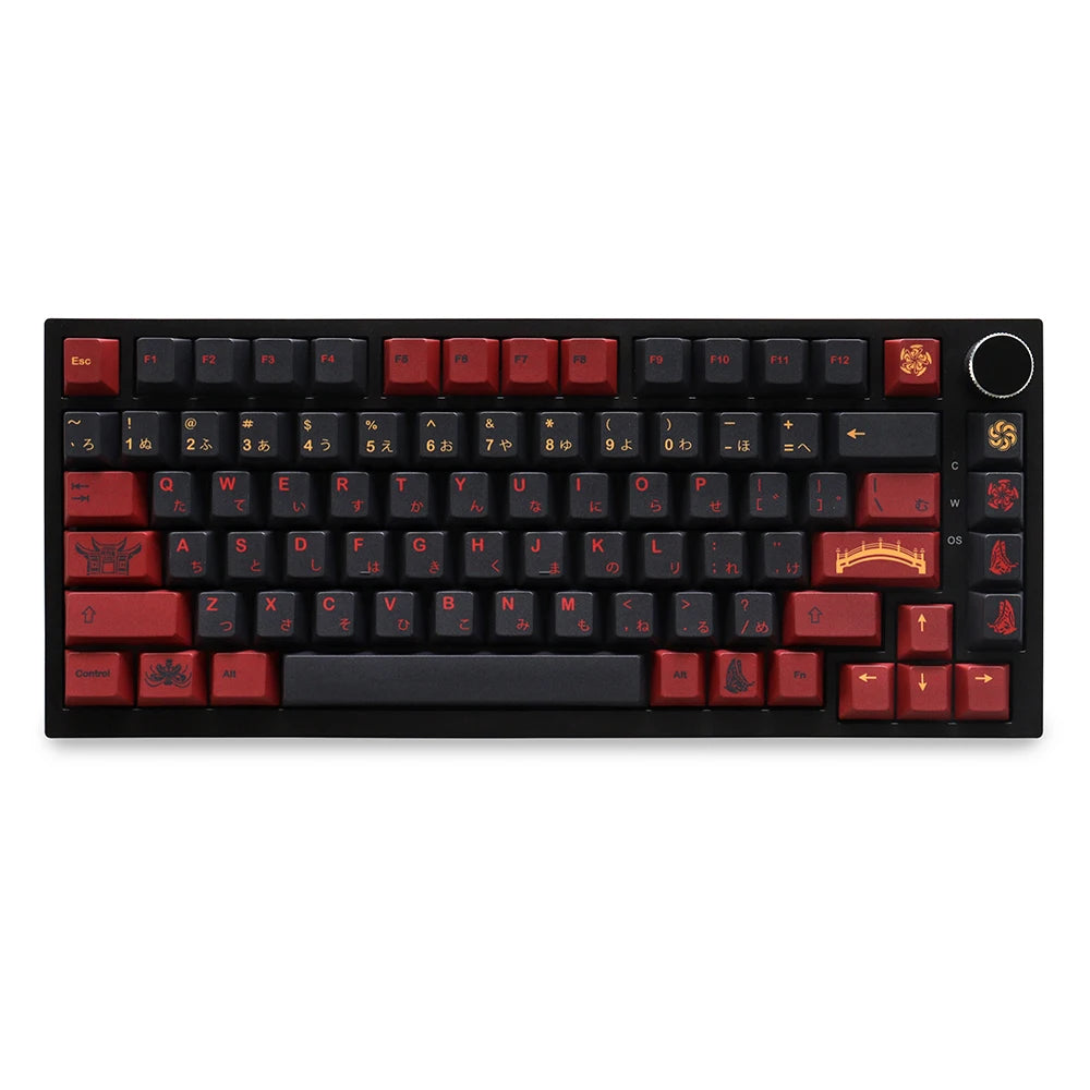 GMK Higanbana Cherry Profile Keycaps PBT 129 Keys Five Side Dye-Sub Keycaps for 61/64/87/104/108 Mx Switch Mechanical Keyboard