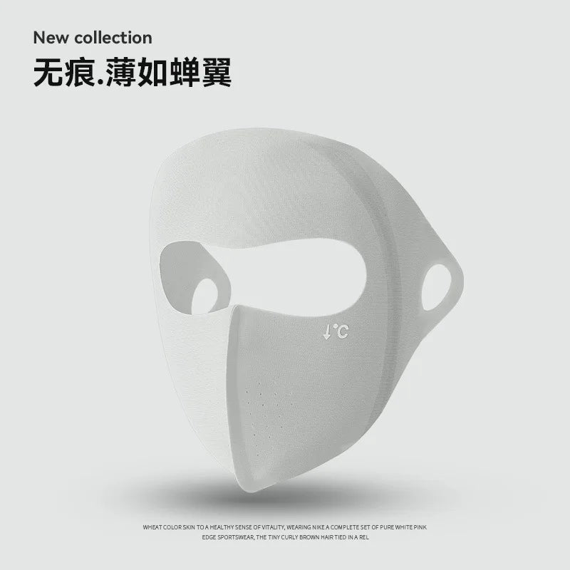 Sunscreen mask for men, full face coverage, ice silk mask for running, fishing face mask, summer cycling face mask, Gini