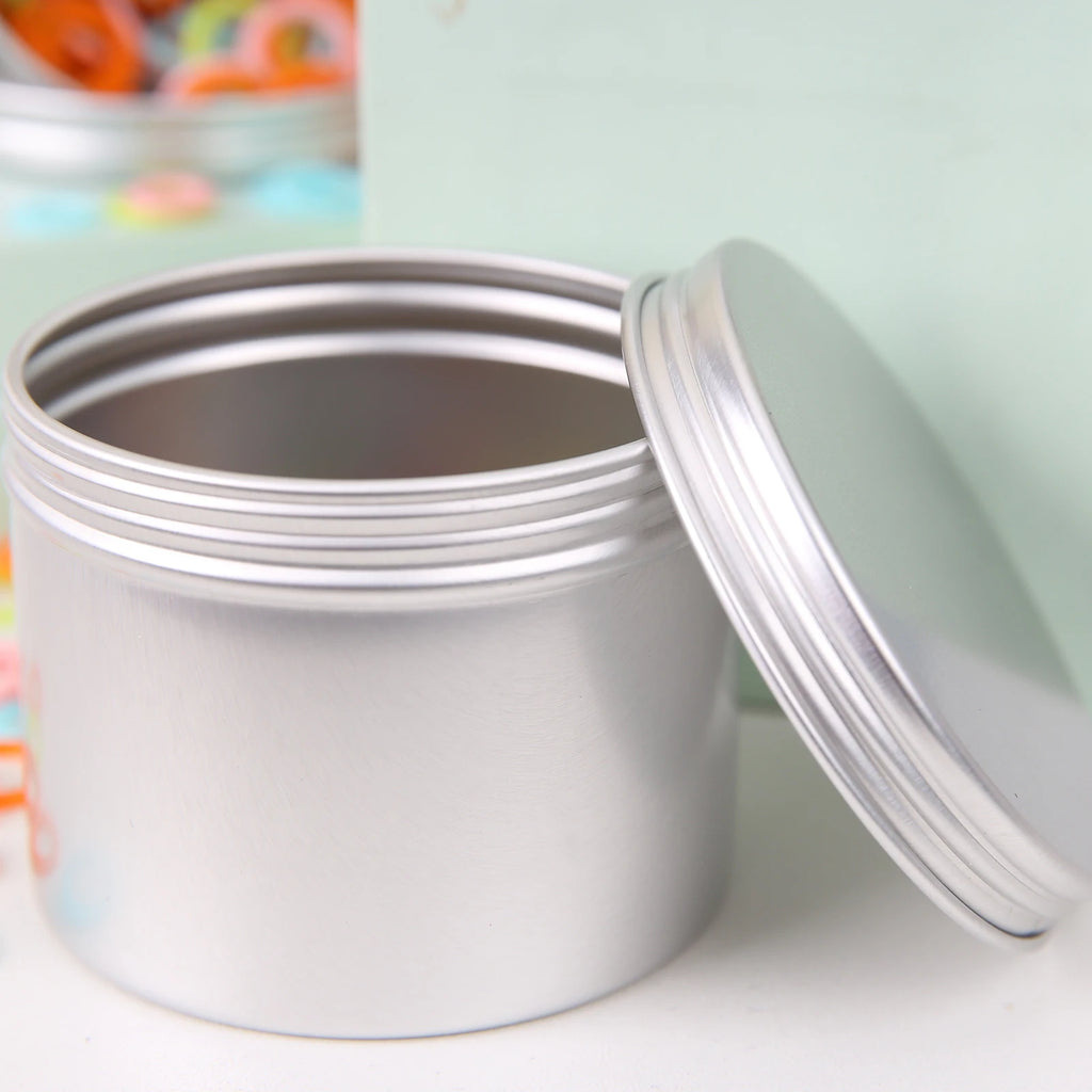 1pc Luxury Portable Jar 100ml 65*50mm Sealed Lip Aluminum Box Round Container Tins Empty Cosmetic Cream DIY Salves Beauty Tool