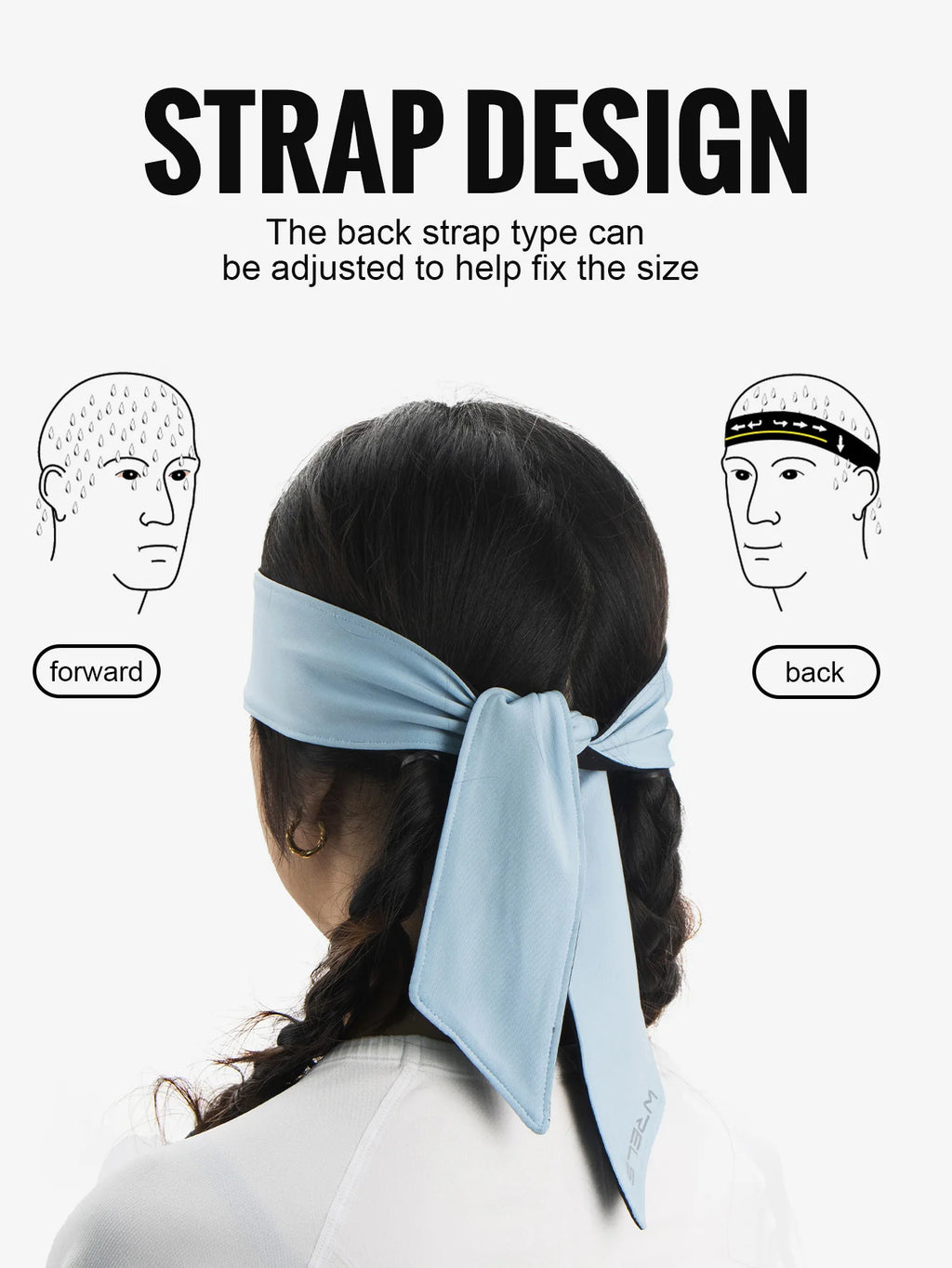 WRELS Sport Headband Outdoor Tennis Running Cycling Sweat Absorbent Headband Breathable Fitness Sweatband Men Woman Hairband