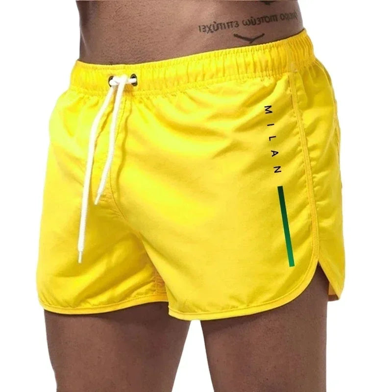 New Summer Men's Swimwear Breathable Board Shorts Male Surfing Swimsuit Fitness Training Shorts Casual Printed Beach Short Pants