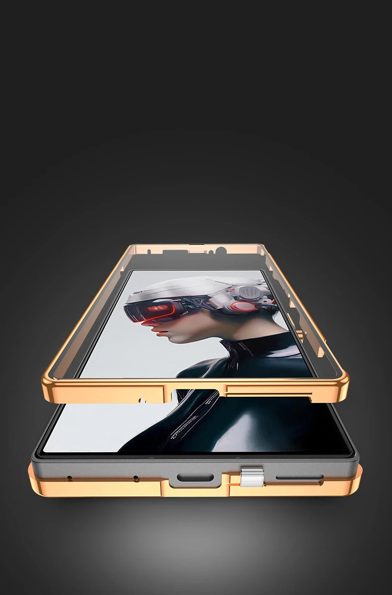 360°Full Protection Bumper Leather Phone Back Cover For ZTE Nubia Red Magic 9s 9 Pro Magic9 Pro+ Front Glass & Metal Frame Case
