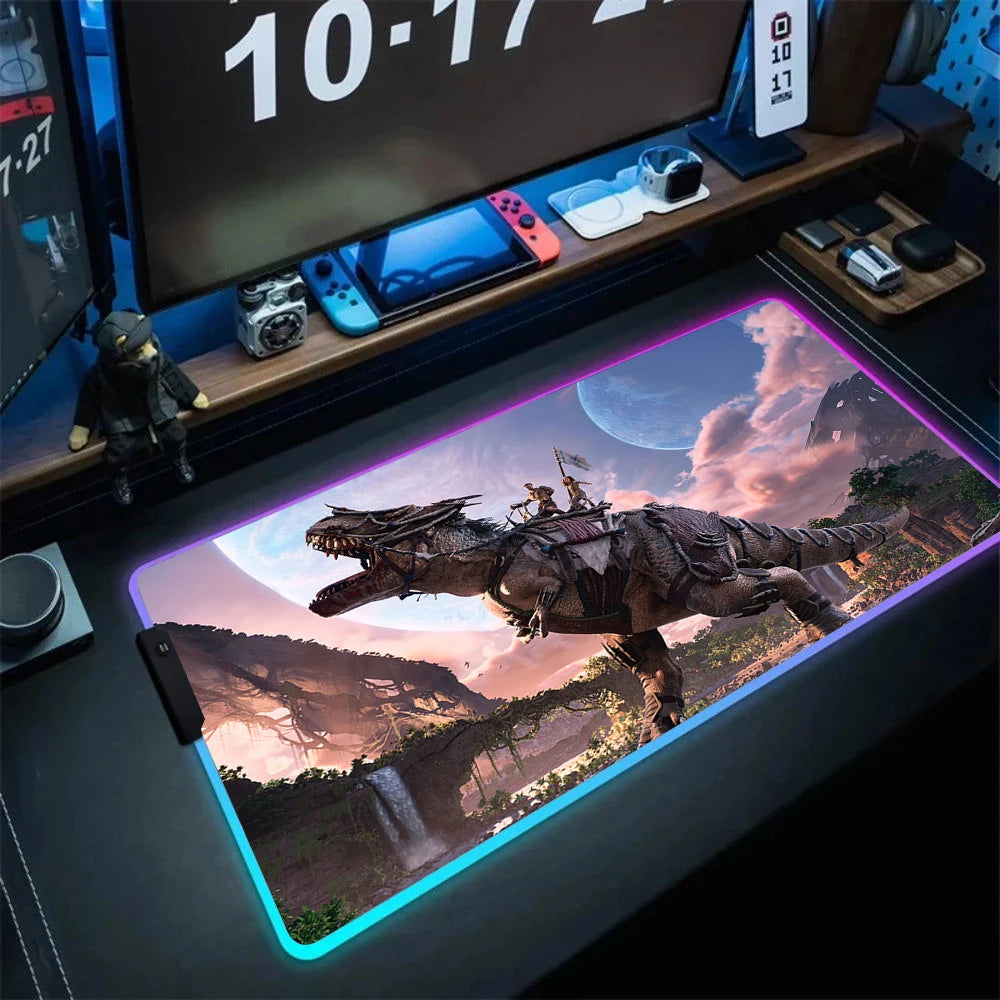 ARK Survival Evolved RGB Mouse Pad Game Mousepad Gaming Table Carpet Gamer Computer Desk Mat Rubber No-slip Dinosaur Mouse Mat