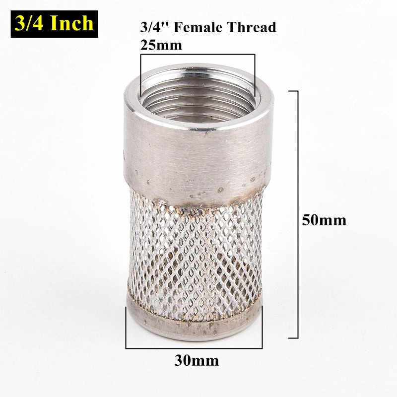 304 Stainless Steel Mesh Filter Aquarium Fish Tank Filter Garden Irrigation Impurity Filter Water Cleaning Mesh Metal Filter