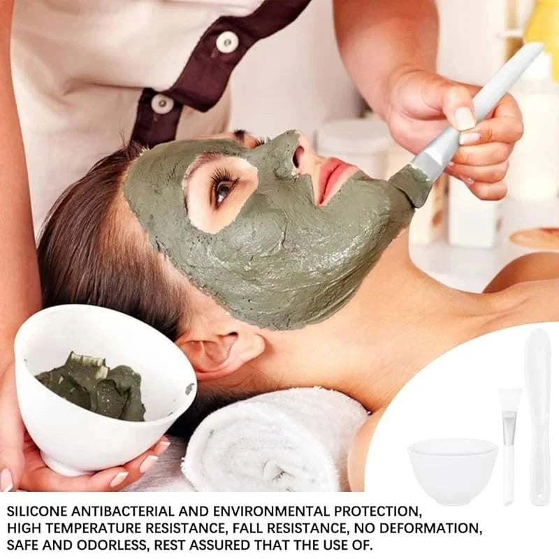 7pcs/set Face Mask Mixing Bowl Set DIY Facemask Mixing Tool with Silicone Mask Bowl Makeup Brushes Spatula Beauty Skin Care Tool