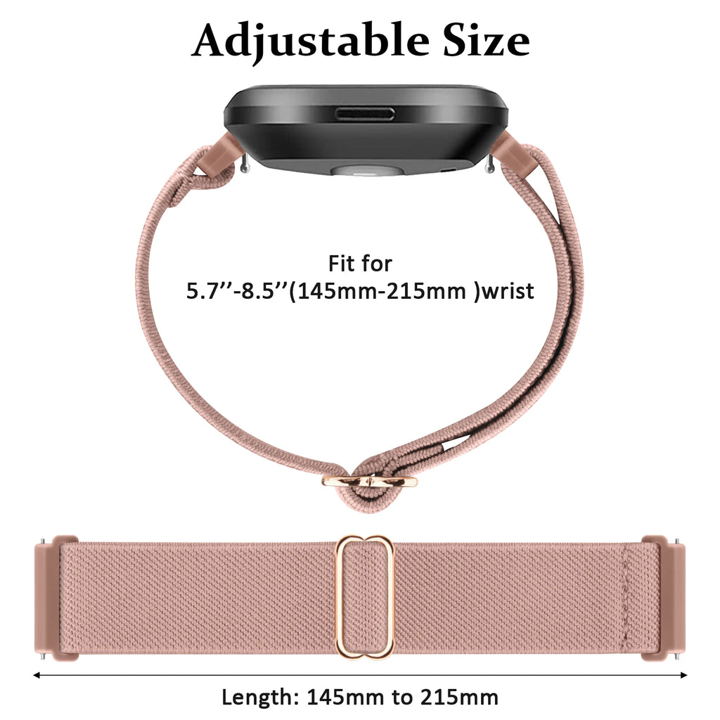 Elastic Woven Loop Strap for Fitbit Versa 1 2 Band Replacment Wristband For Versa Lite Smartwatch Band Sport Correa Bracelet
