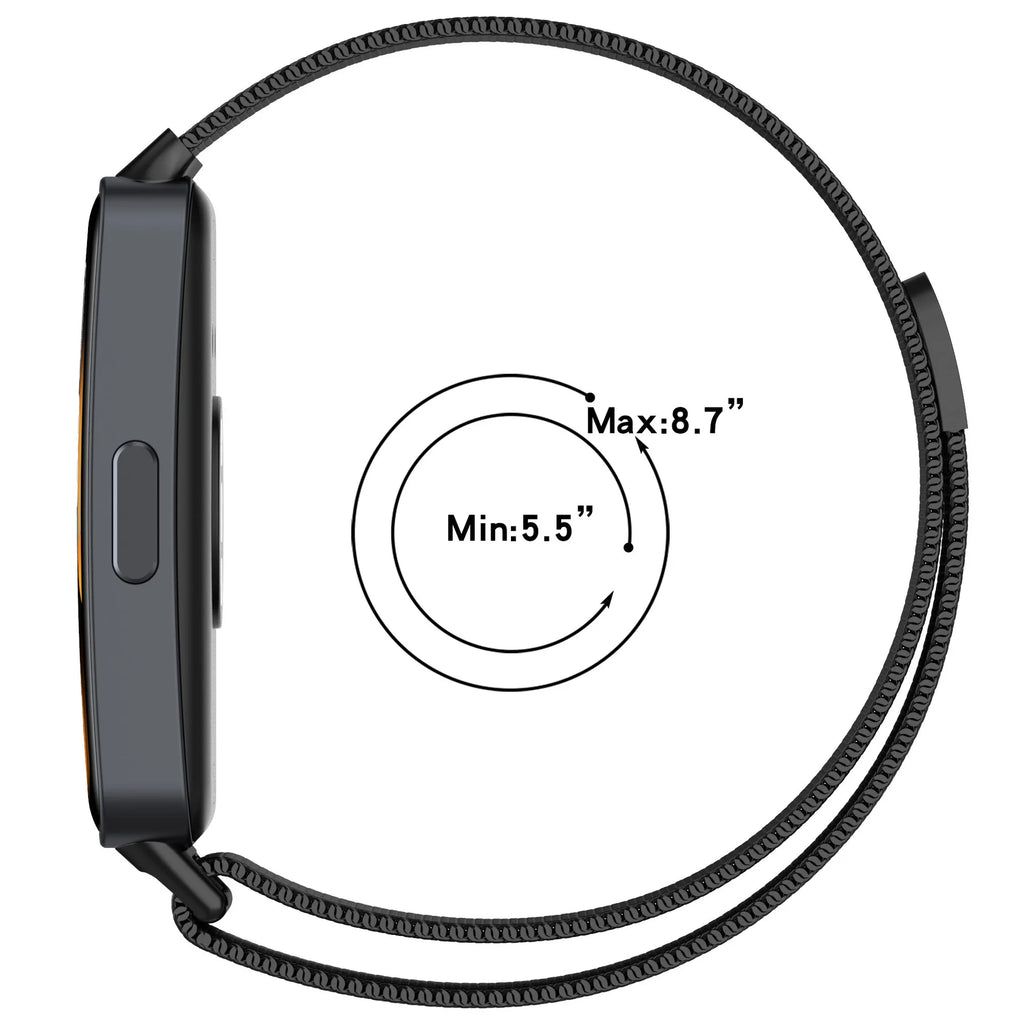Milanese Loop Strap for Huawei Band 10 9 8 Magnetic Metal Stainless Steel Bracelet Wristband Huawei Band 11/11 Pro Accessories