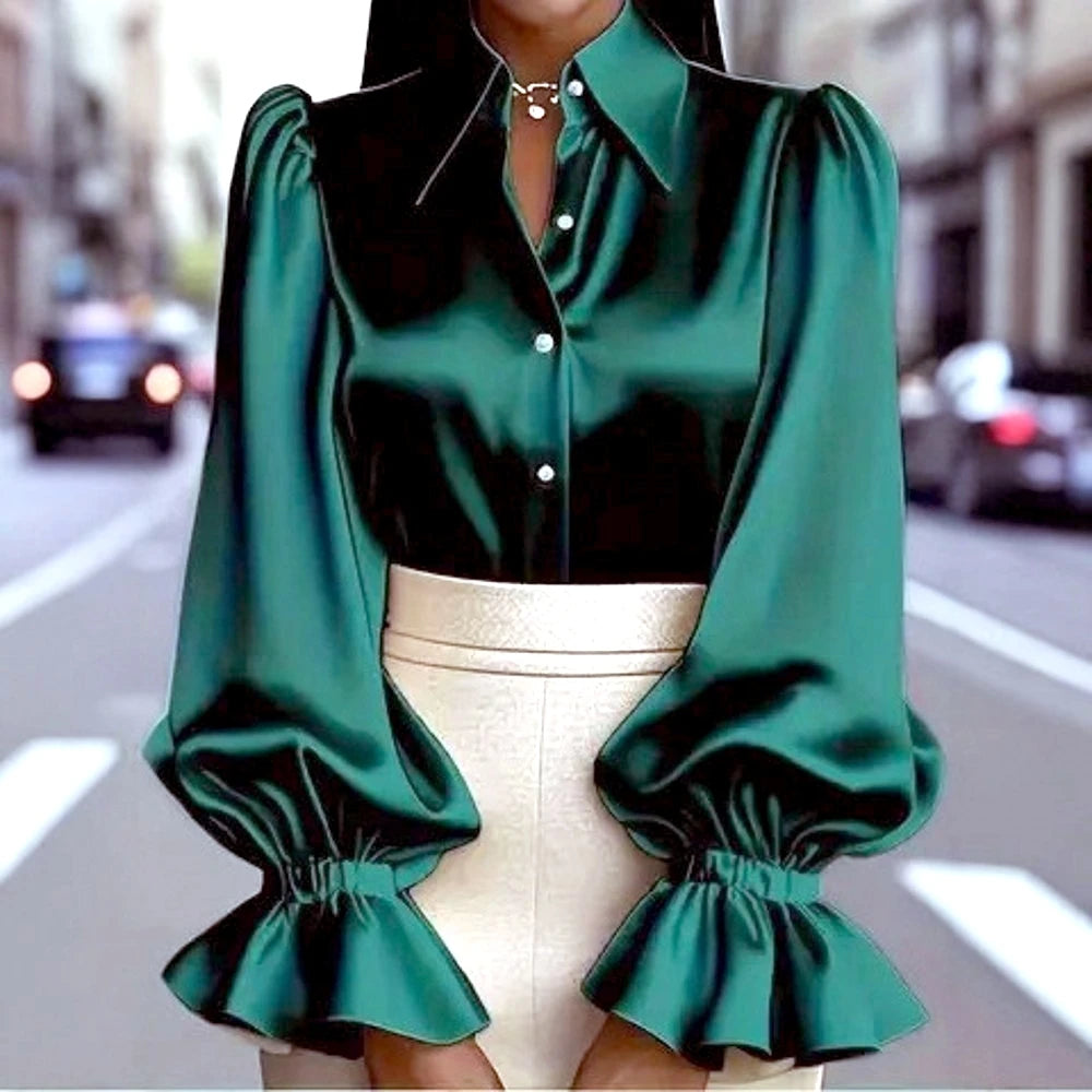 Women Blouses 2026 Spring Autumn Long Sleeve Blouse Woman Blouse Shirt Office Elegant Work Shirt Top Blusas Mujer De Moda
