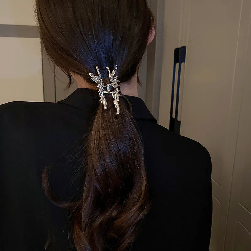DREJEW Butterfly Hairbands for Women Rhinestone Crystal Long Tassel Chain Headband Simulated Pearl Headwear Hair Accessories