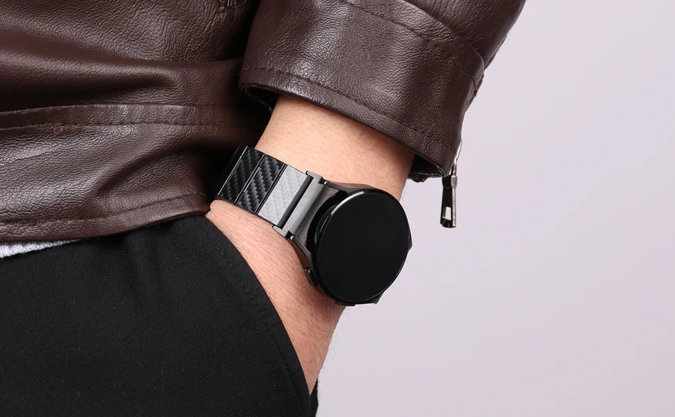 Luxury Carbon Fiber Band For Samsung Galaxy Watch 7 6 5 4 40mm 44mm Bracelet For Galaxy 5Pro 45mm 4 6 Classic 43 47mm 46mm Strap