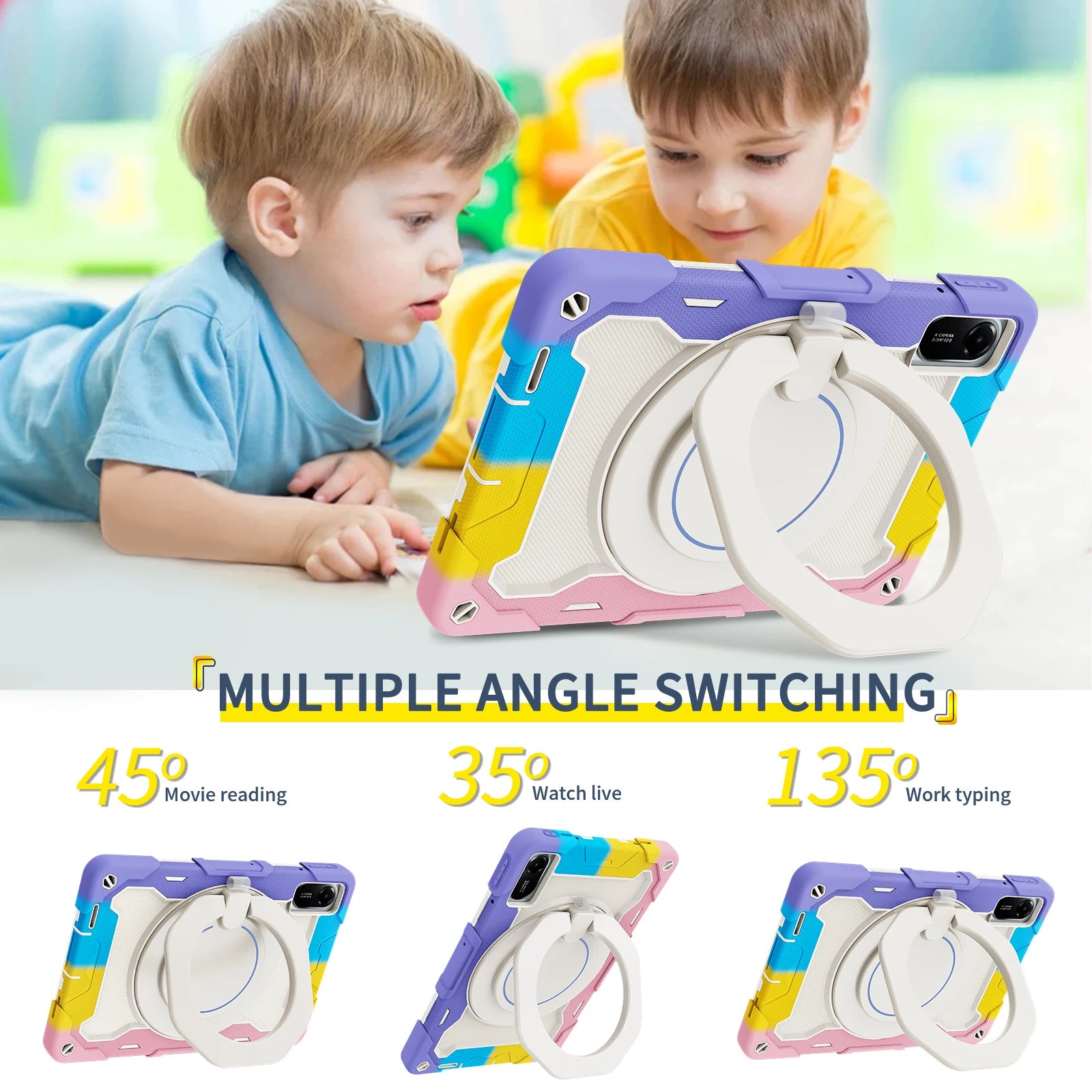 For Xiaomi Redmi Pad 2 11 2025 SE Mini 8.7 Pro 12.1 SE 11 10.61 Xiaomi MiPad 7 11.2 5 6 Pro 12.4 inch 360 Rotating Armor Case