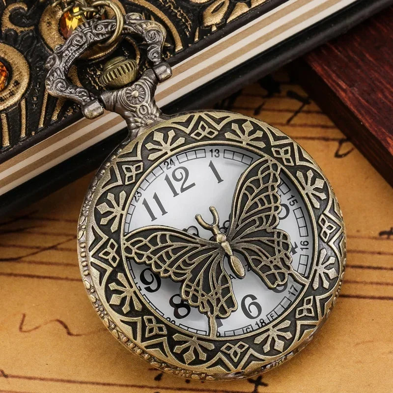 Bronze Butterfly Men's and Women's Quartz Watch Animal Theme Men's and Women's Watch