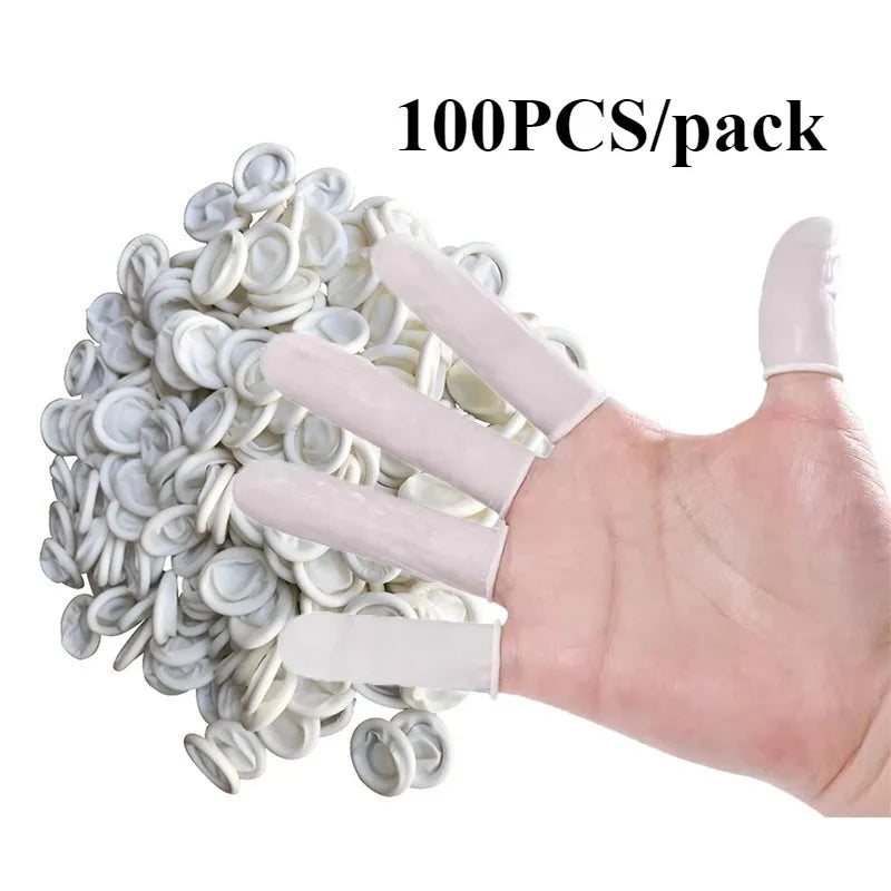 100/200PCS Disposable Finger Cots Dust-proof Anti Slip Multi-purpose Durable Finger Cots Fingertip Cleaning Tools