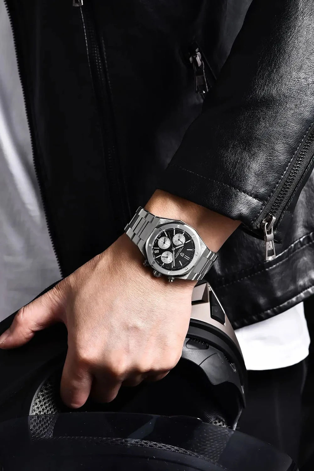 PAGANI DESIGN New VK63 Men'S Quartz Watch 40mm Sapphire Stainless Steel Waterproof 20bar Luminous C3 Sports Chronograph