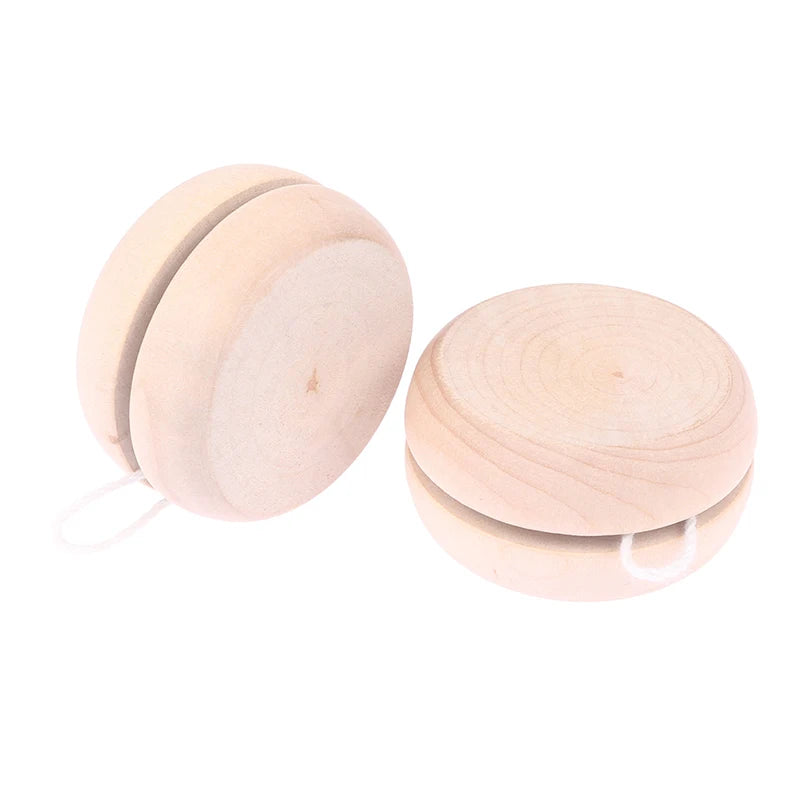 Wooden Yoyo Toy Color Mini Round DIY Baby Yoyo Ball Hand-Made Crafts Log Toys Kids Yo-Yo Creative Yo Yo Toys For Child Gift