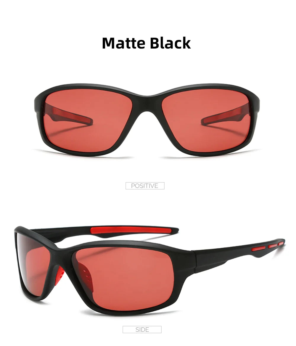 VIVIBEE Red Fishing Sunglasses Polarized Men UV400 Ourdoor Anti Glare Goggles Women Easy Float Eyeglasses