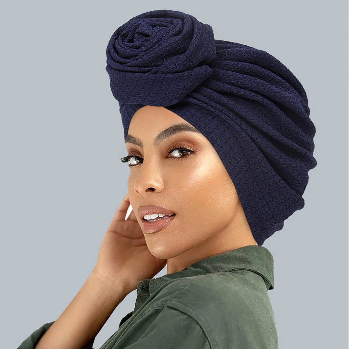New Women Velvet Turban Hat Muslim Twist Solid Color Hijab Chemo Cap Head Wrap Headscarf Beanies Bonnet Headscarf Turbante Mujer